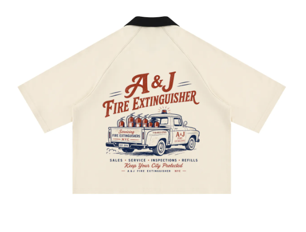 A&J Truck Service Shirt, white, back